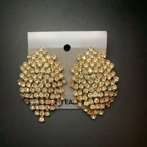 gold jewled earrings